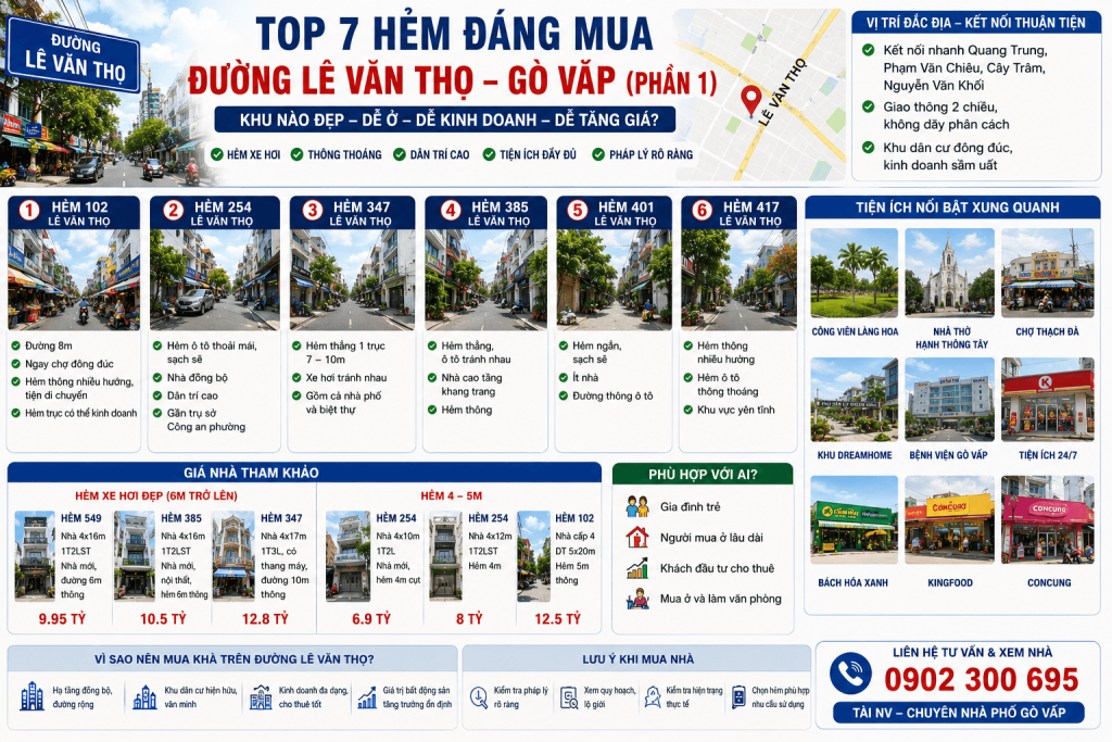 top 7 hẻm đẹp lê văn thọ